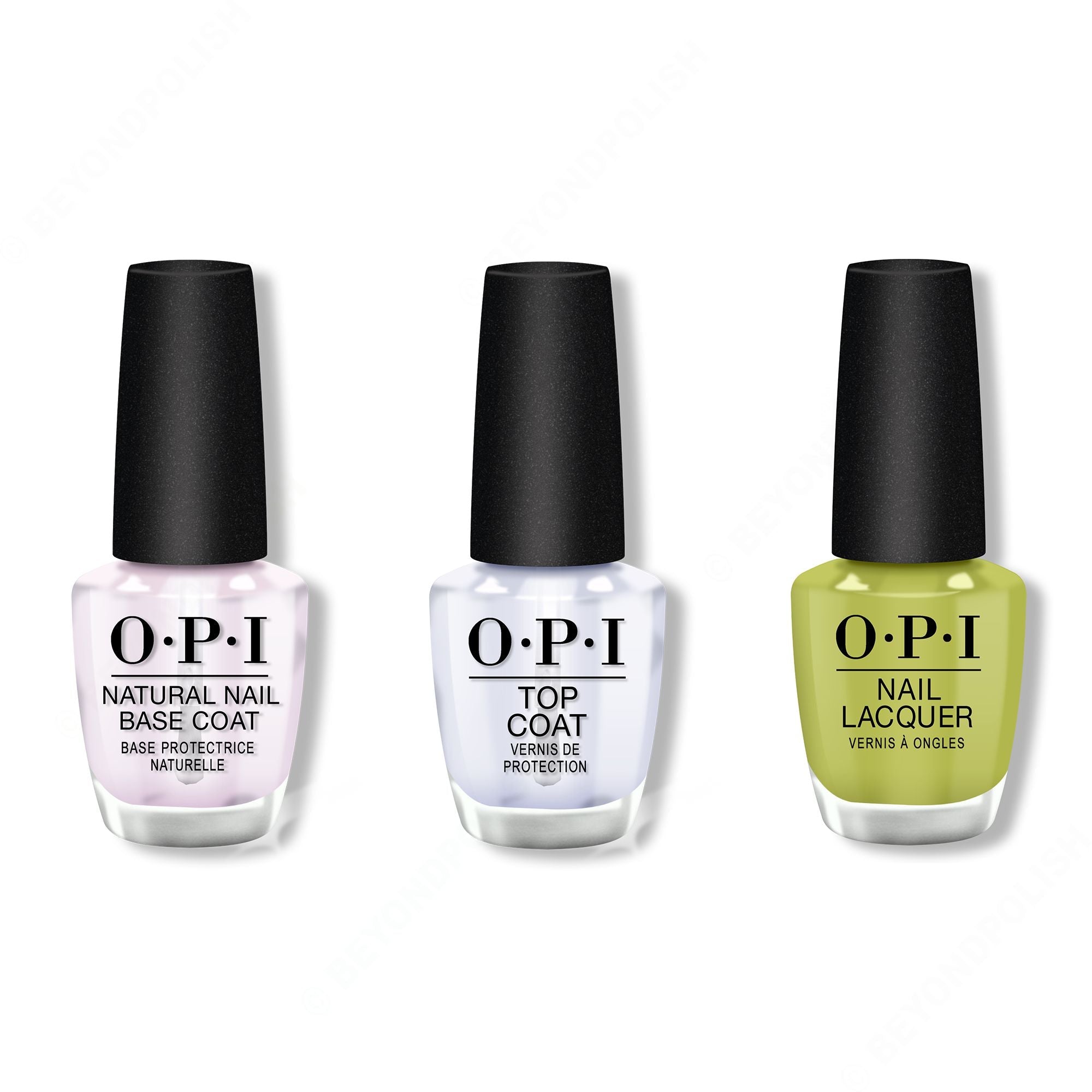 OPI - Nail Lacquer Combo - Base, Top & Pear-adise Cove - Professional Care