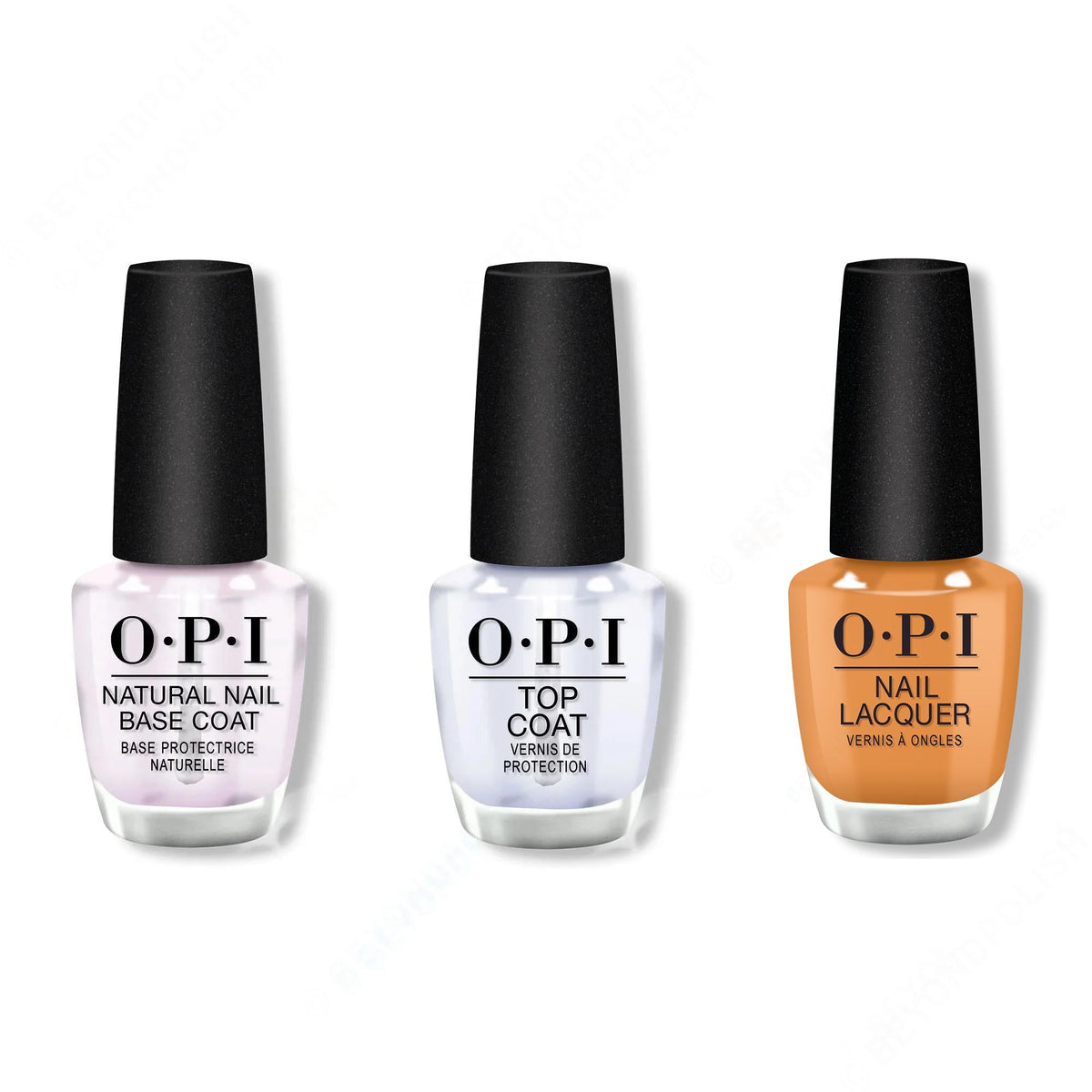 OPI - Nail Lacquer Combo - Base, Top & Penny Loafer Lane - Professional Care