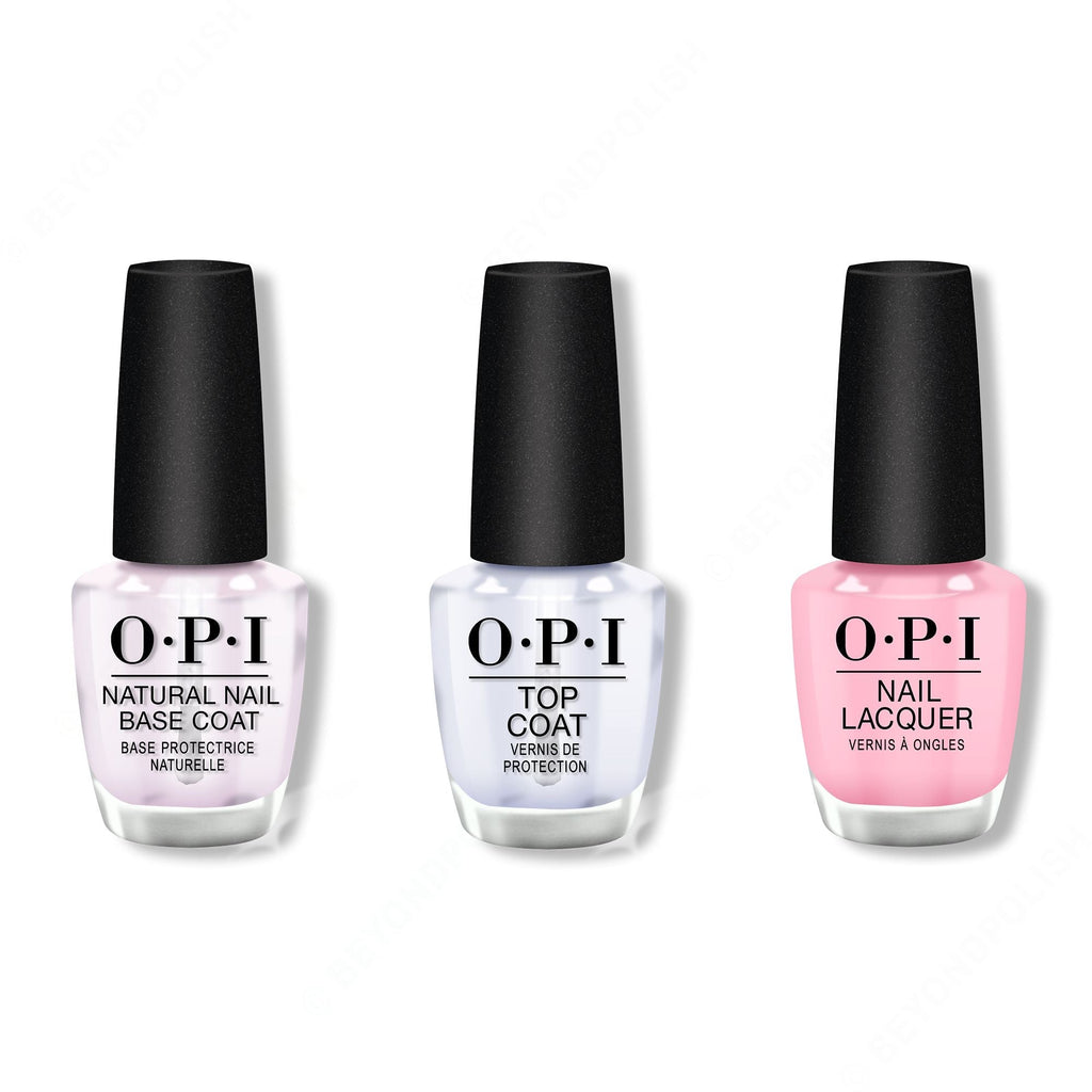 OPI - Nail Lacquer Combo - Base, Top & Pink-ing of You 0.5 oz - Professional Care