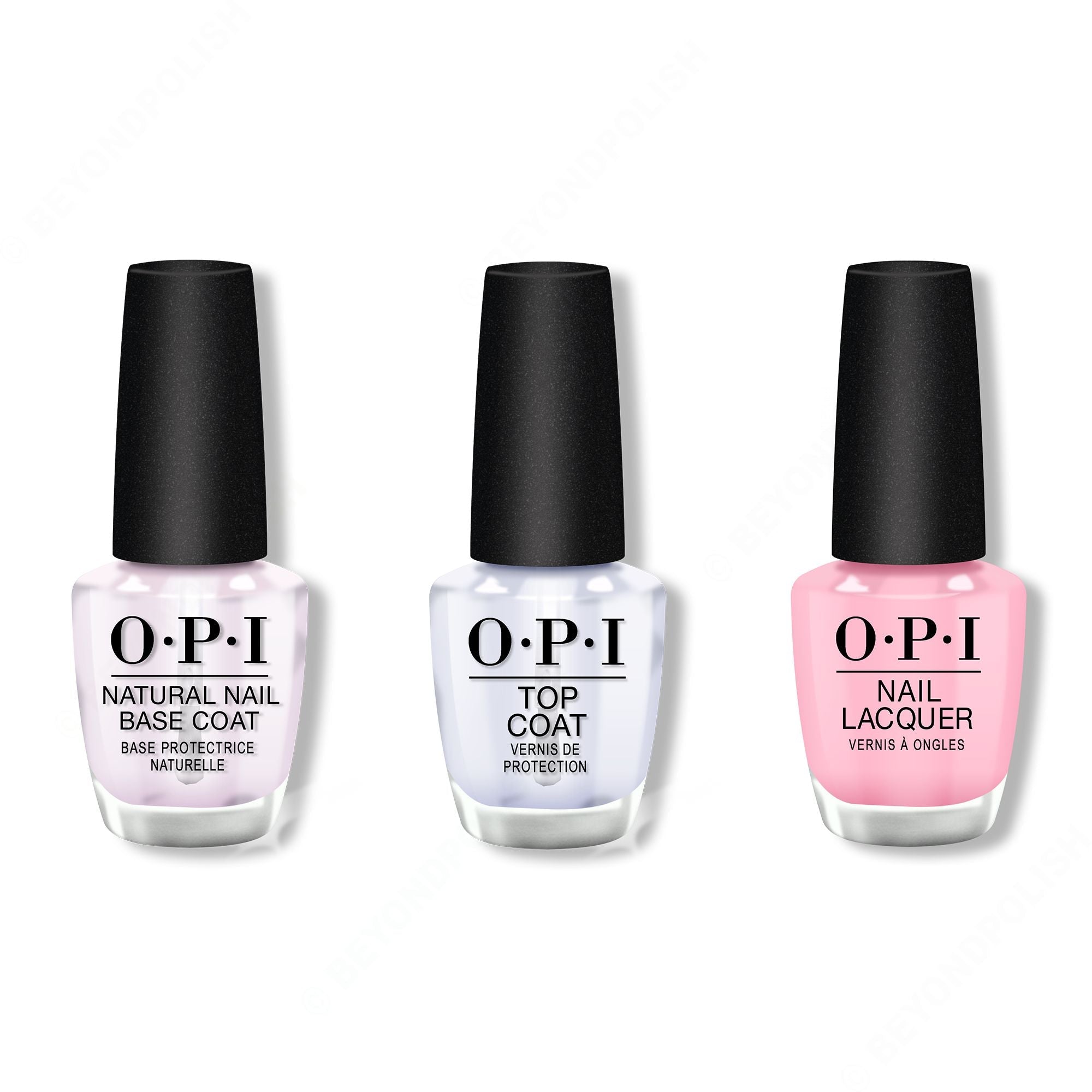 OPI - Nail Lacquer Combo - Base, Top & Pink-ing of You 0.5 oz - Professional Care