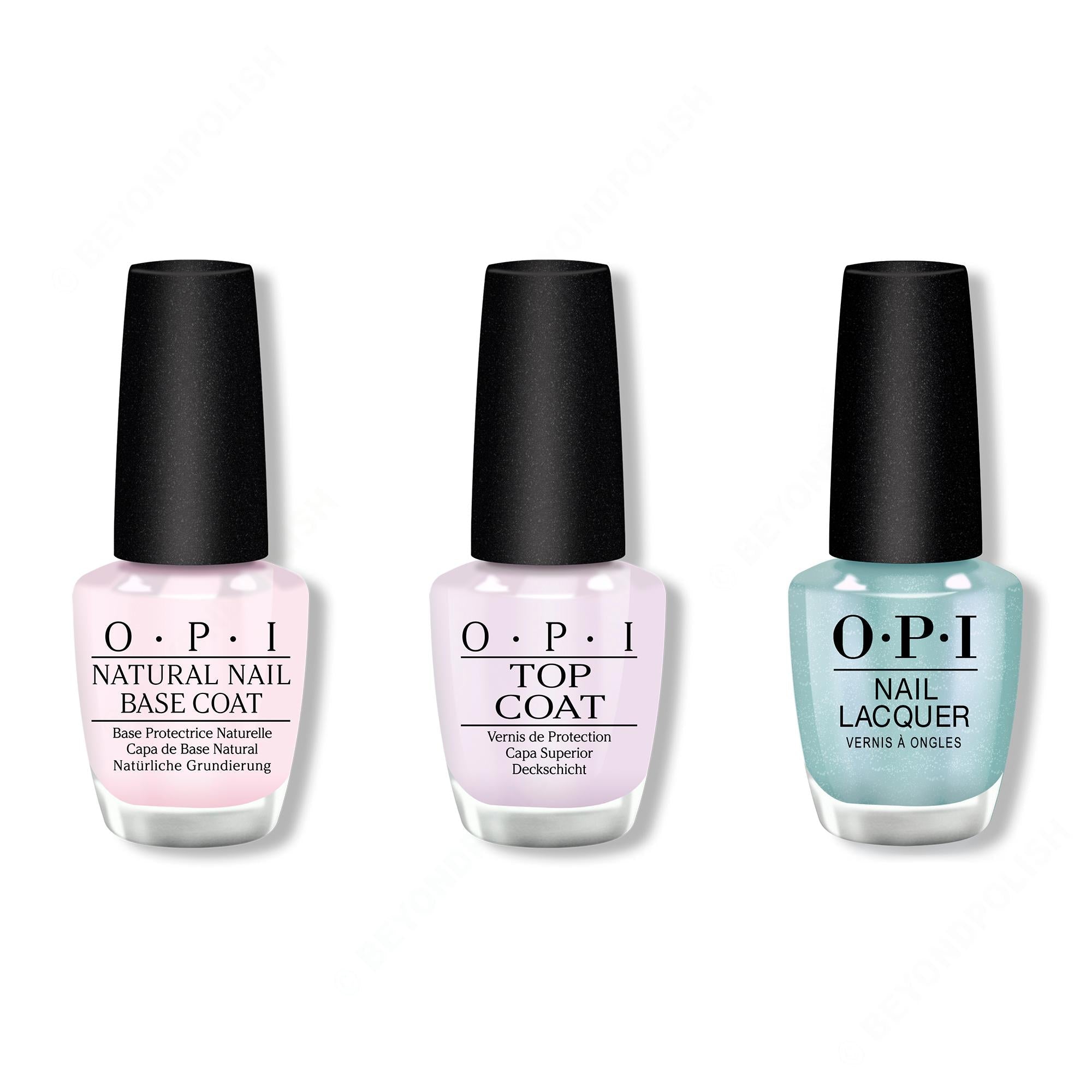 OPI - Nail Lacquer Combo - Base, Top & Pisces The Future - Professional Care