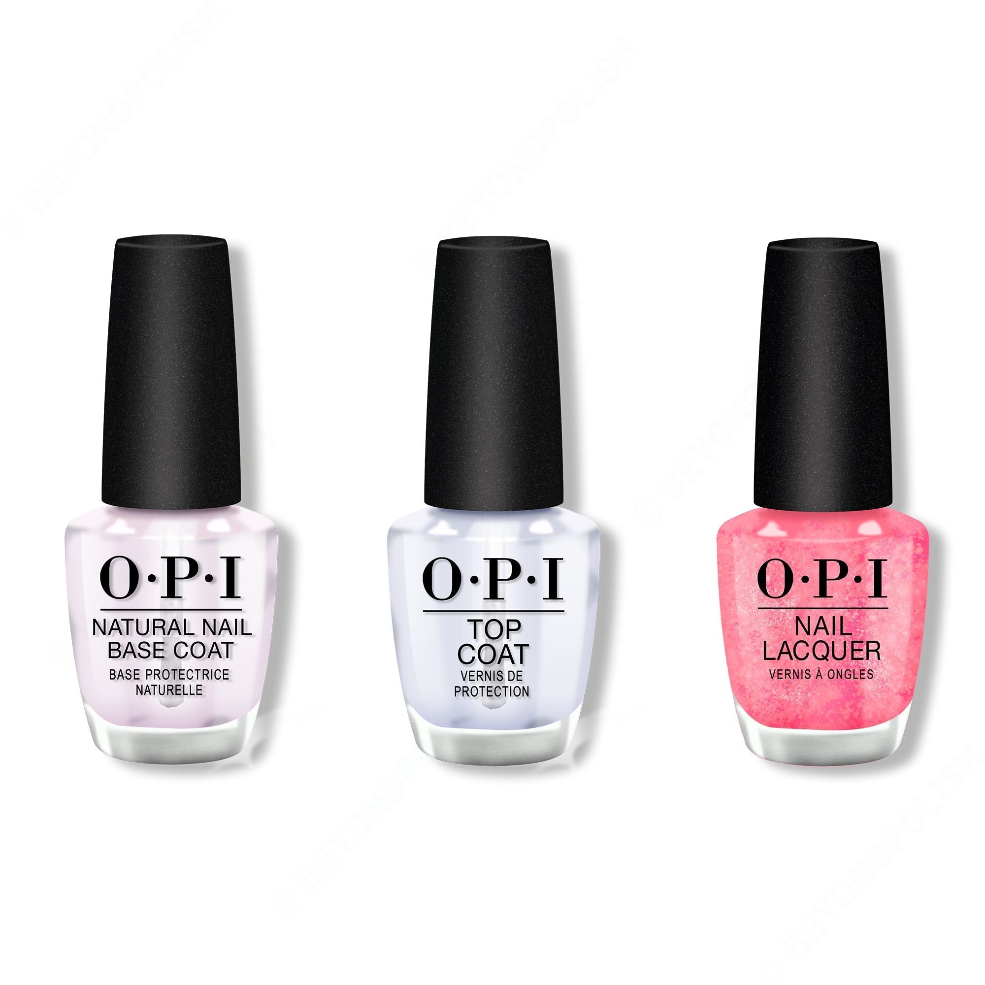 OPI - Nail Lacquer Combo - Base, Top & Pixel Dust - Professional Care