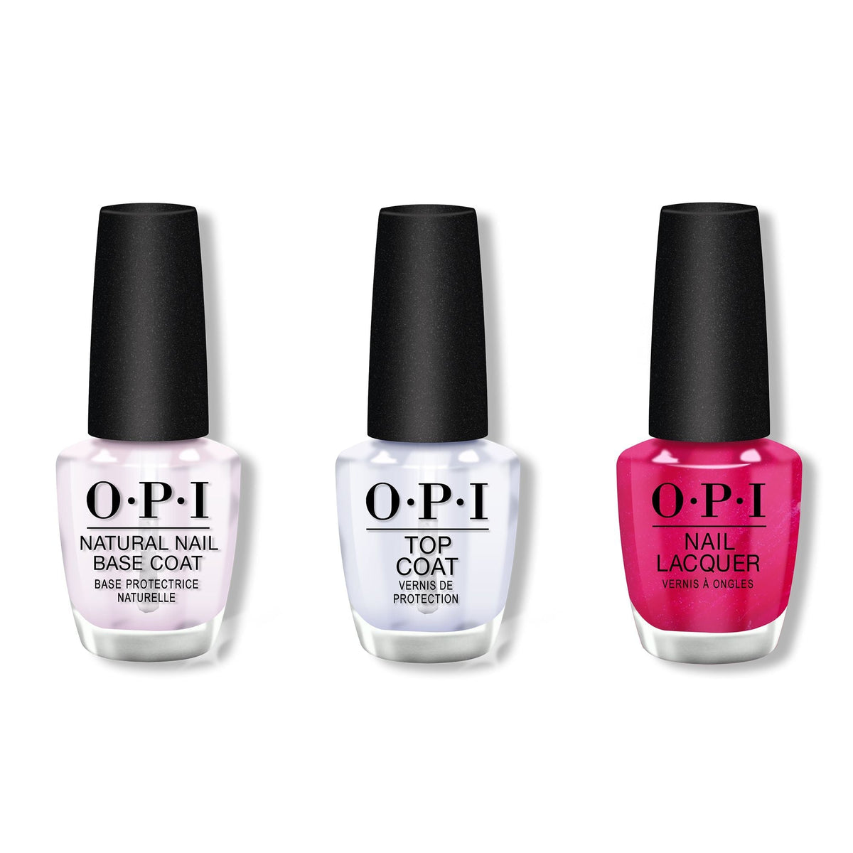 OPI - Nail Lacquer Combo - Base, Top & Pompeii Purple 0.5 oz - Professional Care