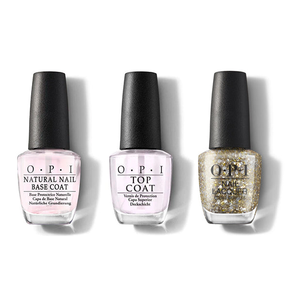 OPI - Nail Lacquer Combo - Base, Top & Pop the Baubles - Professional Care