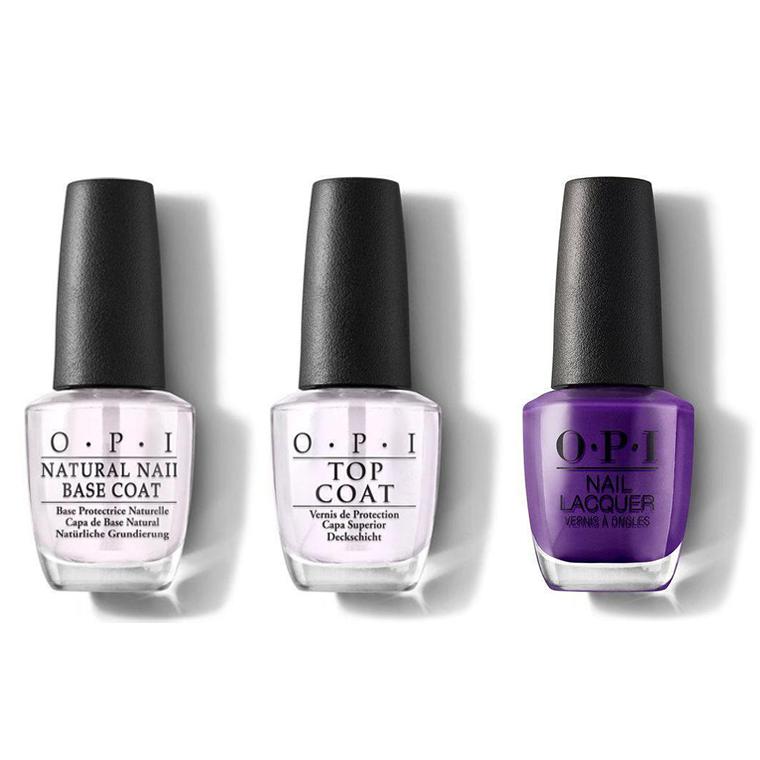 OPI - Nail Lacquer Combo - Base, Top & Purple with a Purpose 0.5 oz - Professional Care