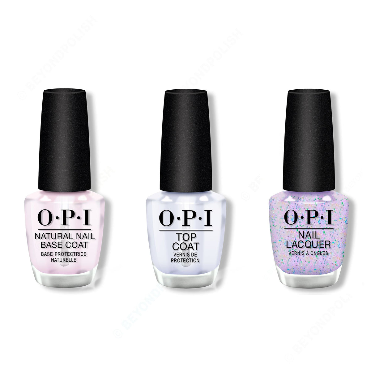 OPI - Nail Lacquer Combo - Base, Top & Put On Something Ice - Professional Care