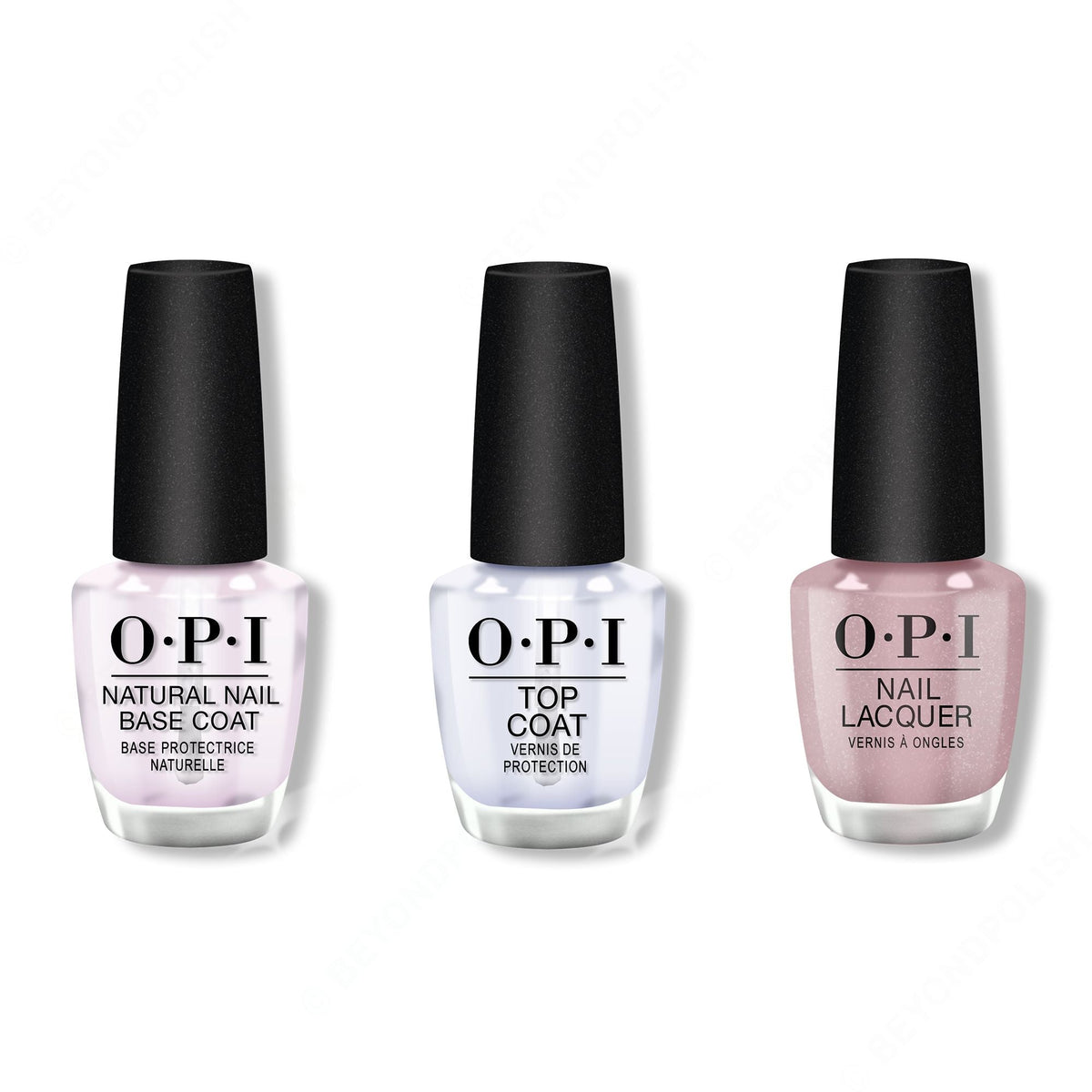 OPI - Nail Lacquer Combo - Base, Top & Quest for Quartz - Professional Care
