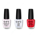 OPI - Nail Lacquer Combo - Base, Top & Rebel With A Clause - Professional Care