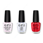 OPI - Nail Lacquer Combo - Base, Top & Rebel With A Clause - Professional Care