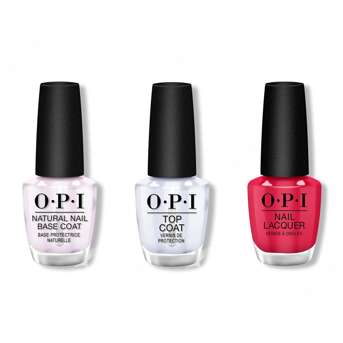 OPI - Nail Lacquer Combo - Base, Top & Red-veal Your Truth - Professional Care