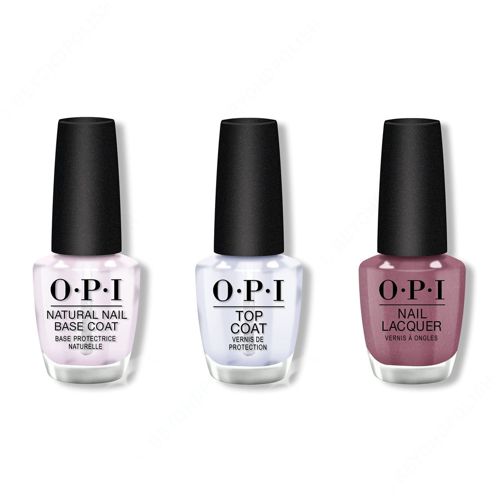 OPI - Nail Lacquer Combo - Base, Top & Reykjavik Has All the Hot Spots 0.5 oz - Professional Care