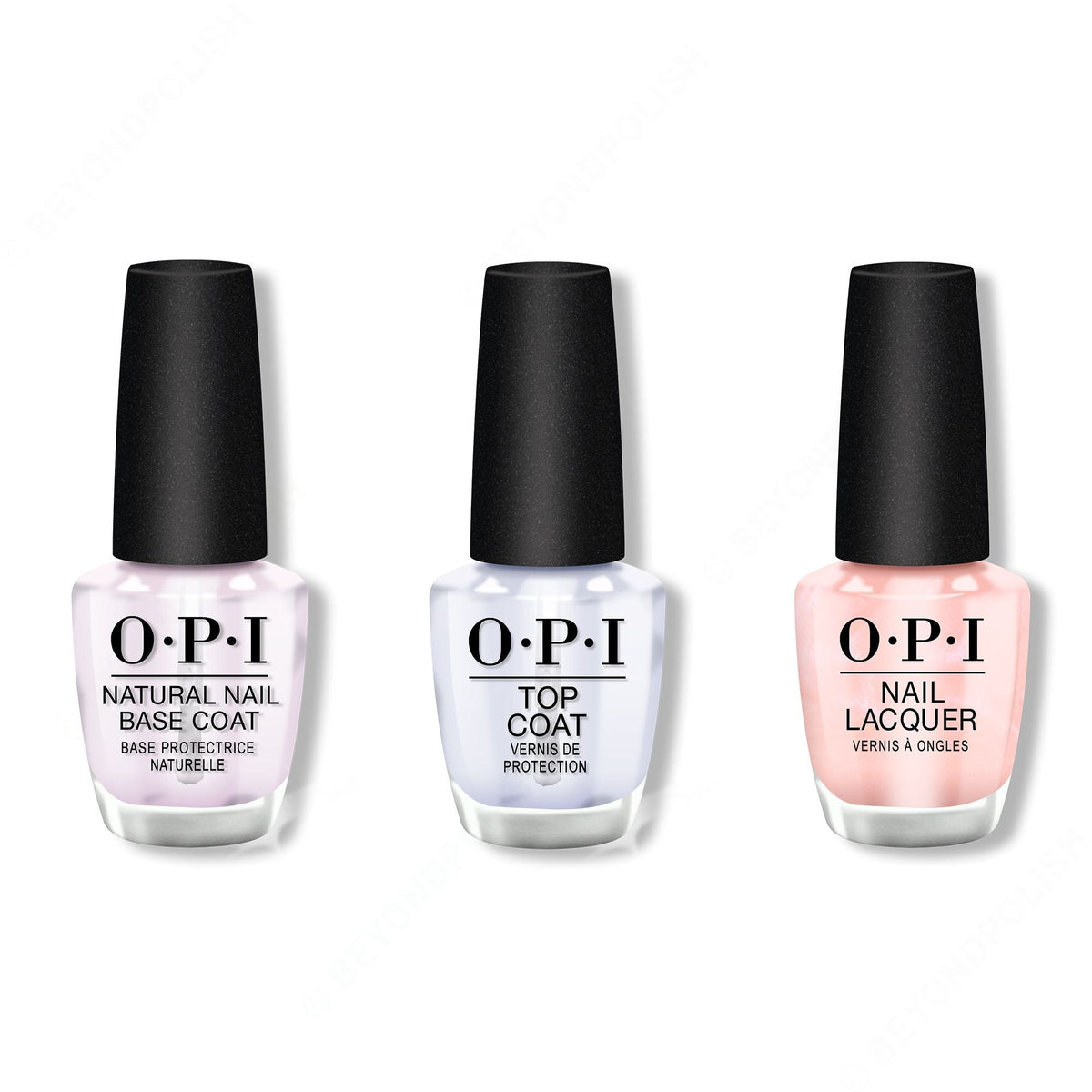 OPI - Nail Lacquer Combo - Base, Top & Rosy Future 0.5 oz - Professional Care
