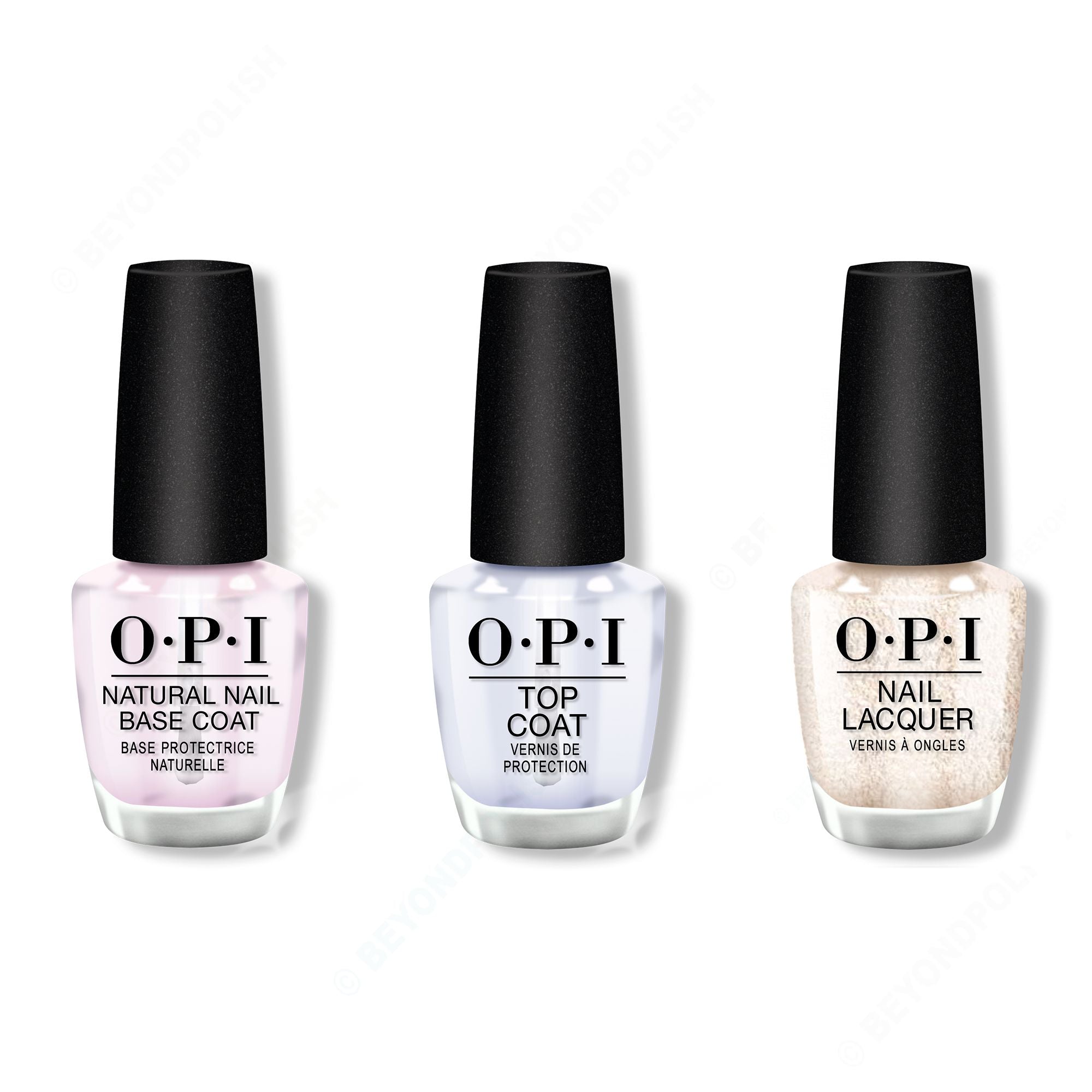 OPI - Nail Lacquer Combo - Base, Top & Salty Sweet Nothings - Professional Care