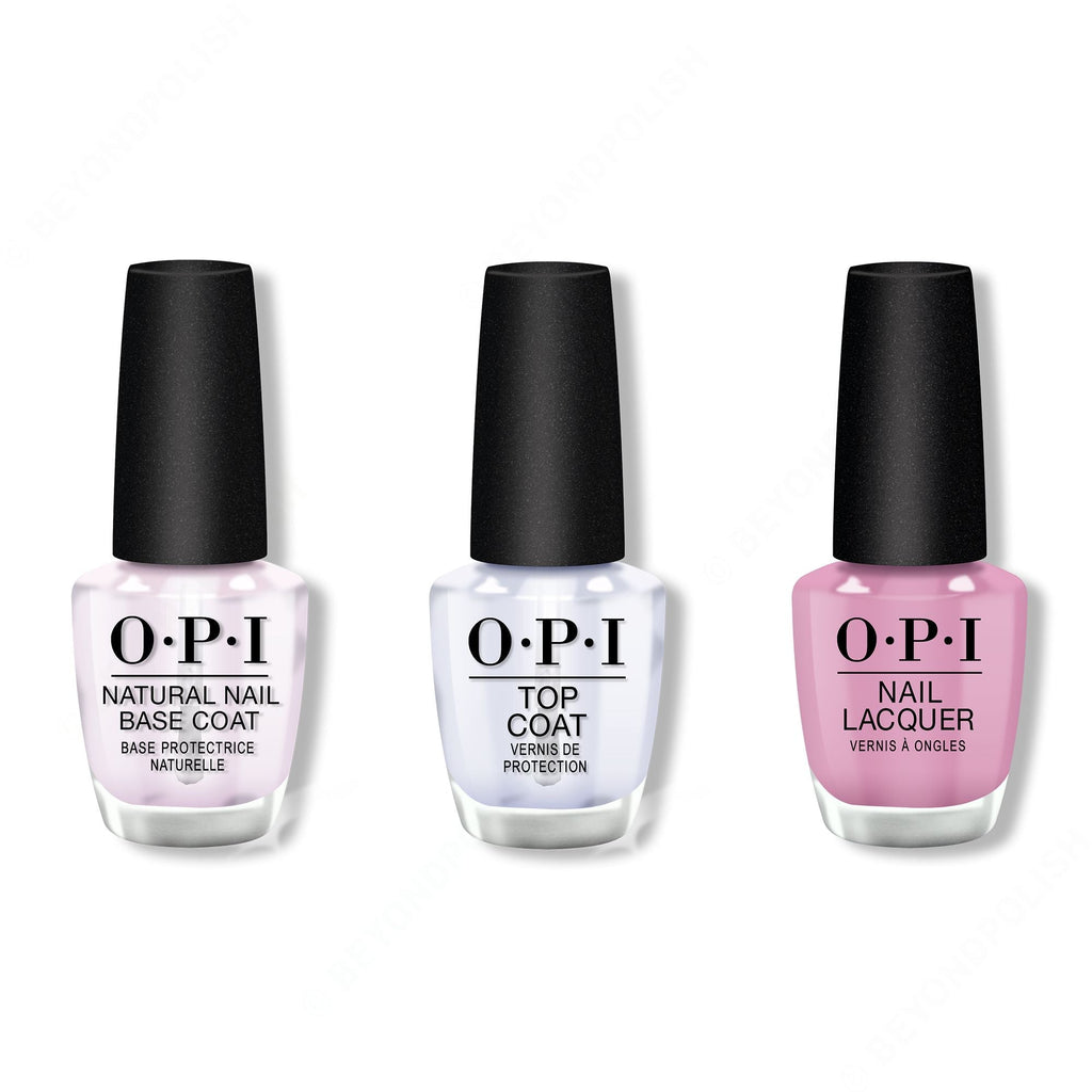 OPI - Nail Lacquer Combo - Base, Top & Seven Wonders of OPI 0.5 oz - Professional Care
