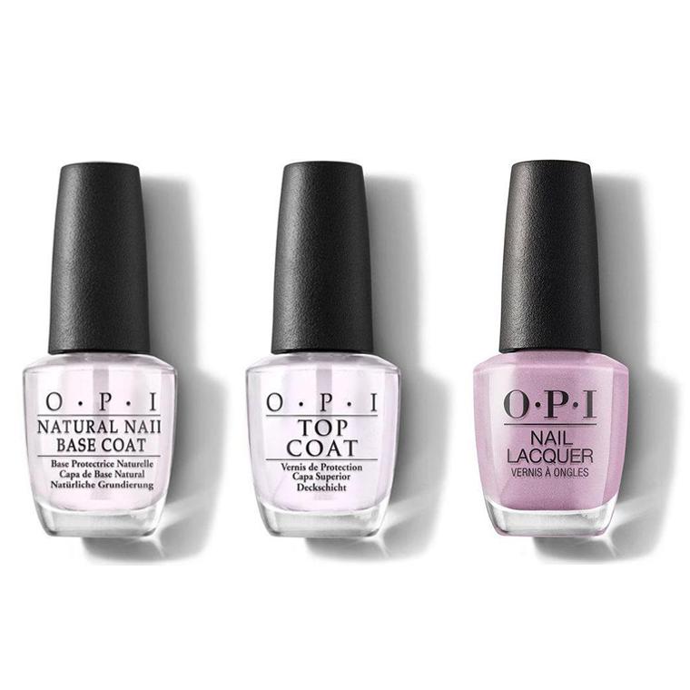 OPI - Nail Lacquer Combo - Base, Top & Shellmates Forever! 0.5 oz - Professional Care