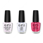 OPI - Nail Lacquer Combo - Base, Top & She's a Bad Muffuletta! 0.5 oz - Professional Care