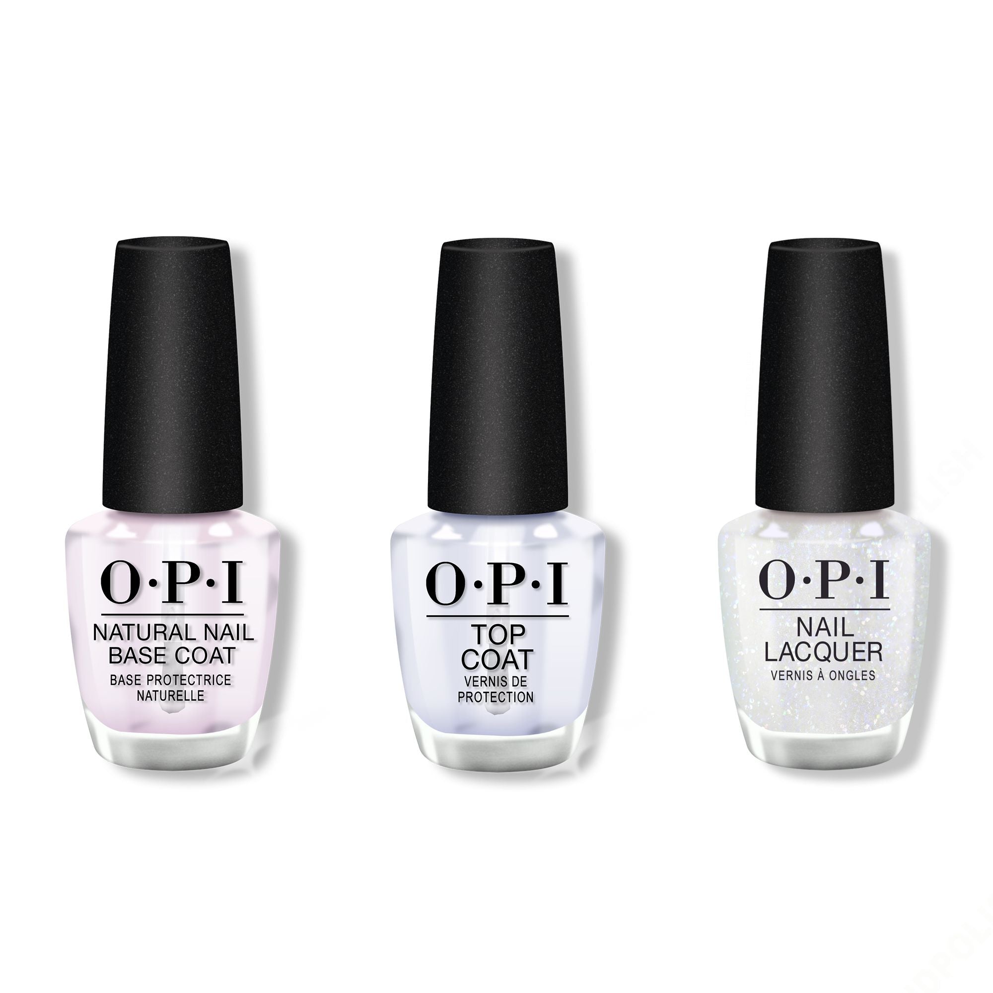 OPI - Nail Lacquer Combo - Base, Top & Snatch'd Silver - Professional Care