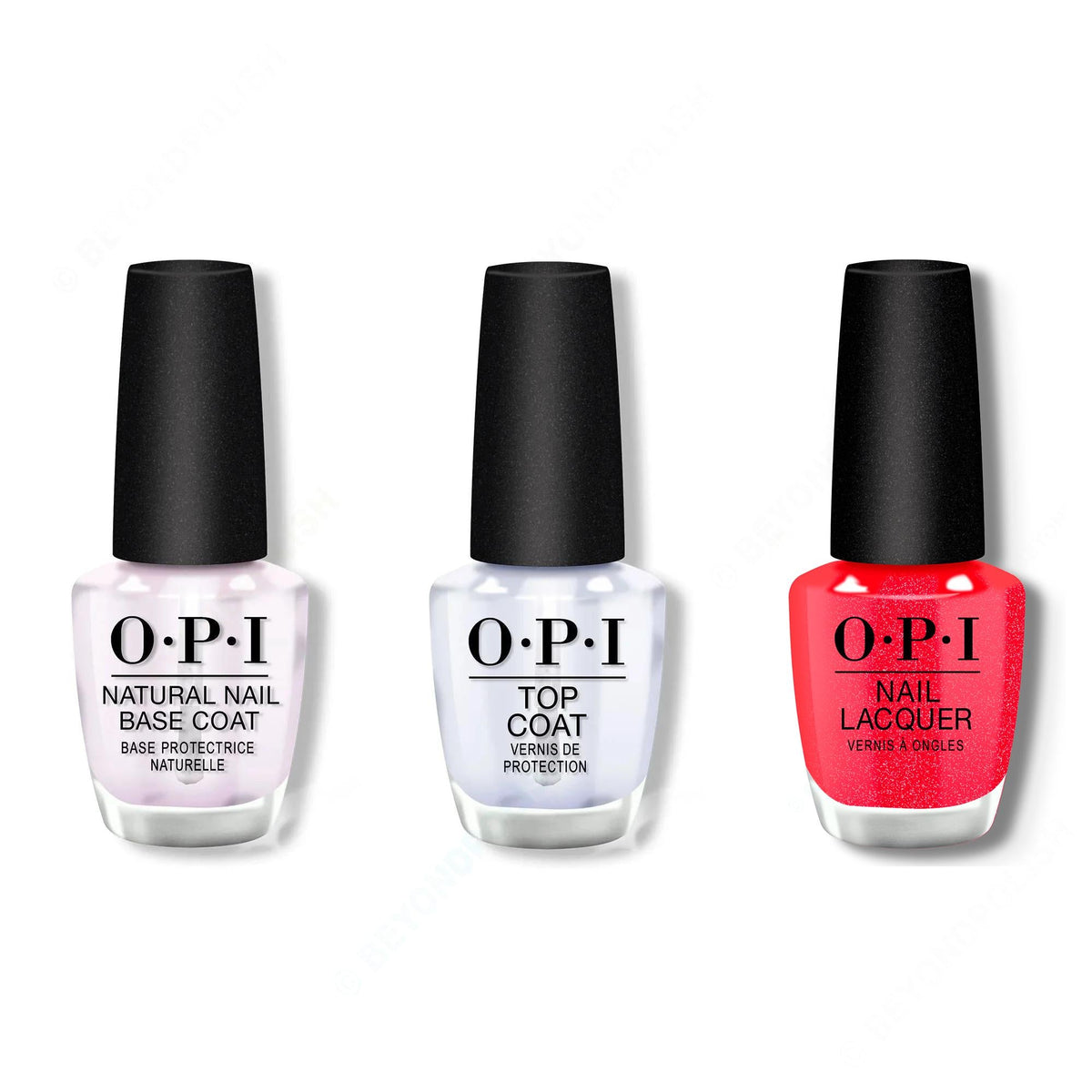 OPI - Nail Lacquer Combo - Base, Top & Spread the Cherry - Professional Care