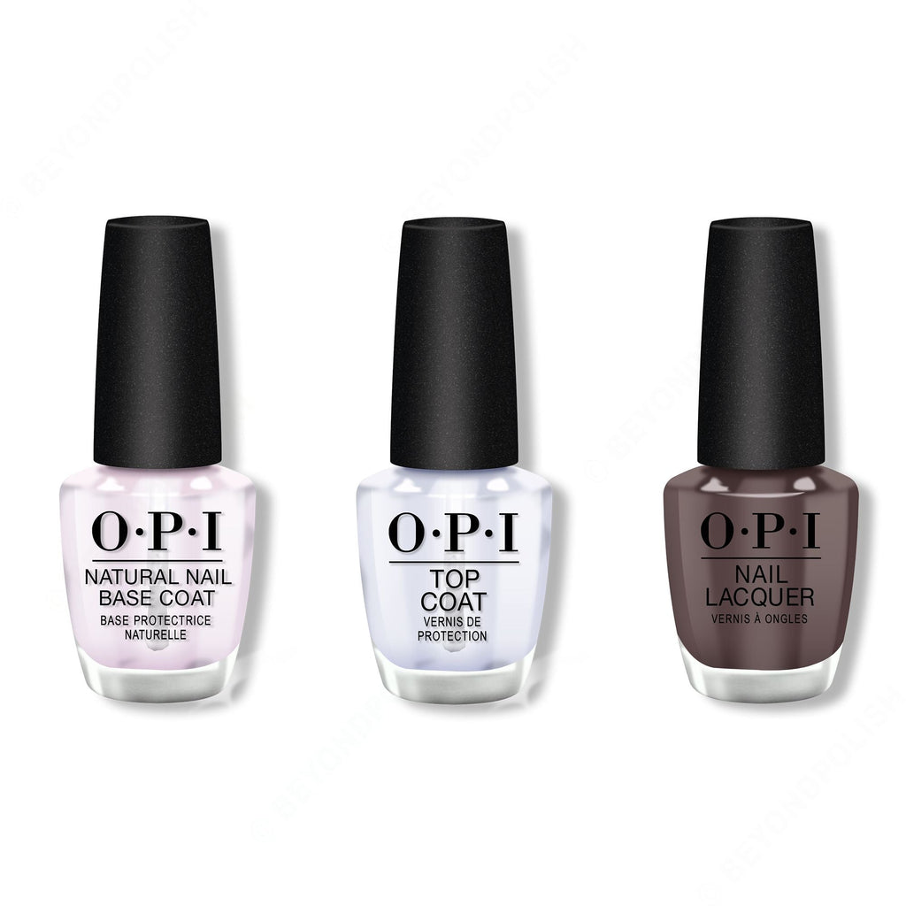 OPI - Nail Lacquer Combo - Base, Top & Squeaker of the House 0.5 oz - Professional Care