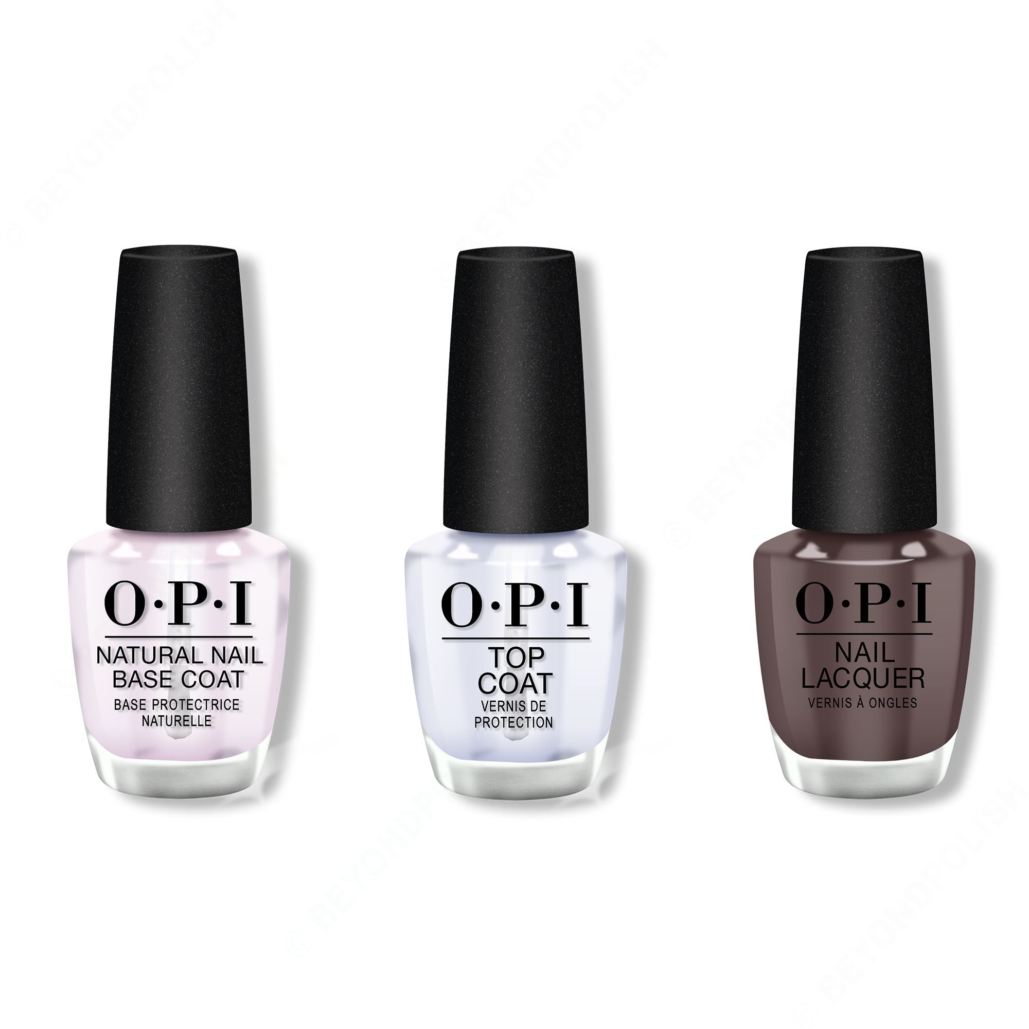 OPI - Nail Lacquer Combo - Base, Top & Squeaker of the House 0.5 oz - Professional Care
