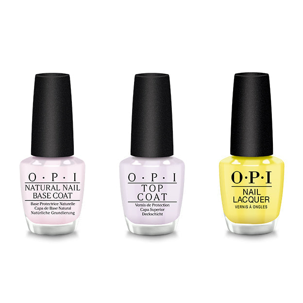 OPI - Nail Lacquer Combo - Base, Top & Stay Out All Bright - Professional Care