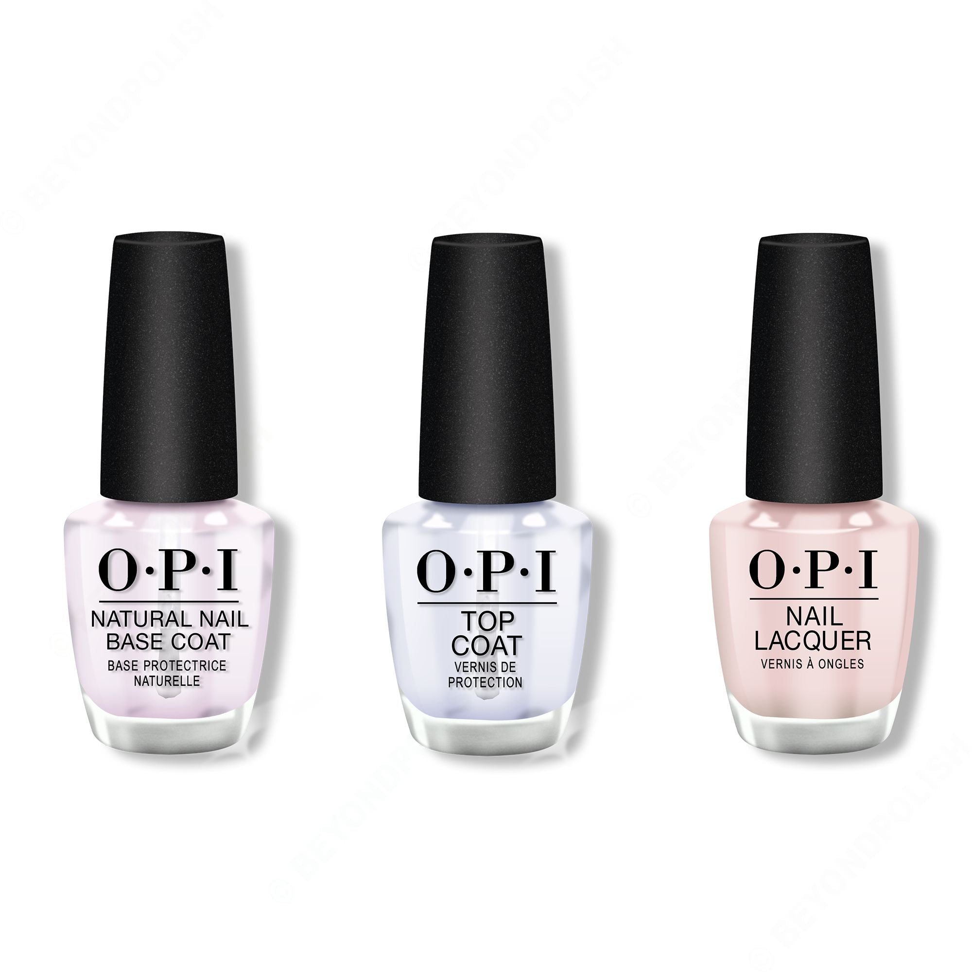 OPI - Nail Lacquer Combo - Base, Top & Stop It I'm Blushing! 0.5 oz - Professional Care