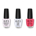 OPI - Nail Lacquer Combo - Base, Top & Strawberry Margarita 0.5 oz - Professional Care