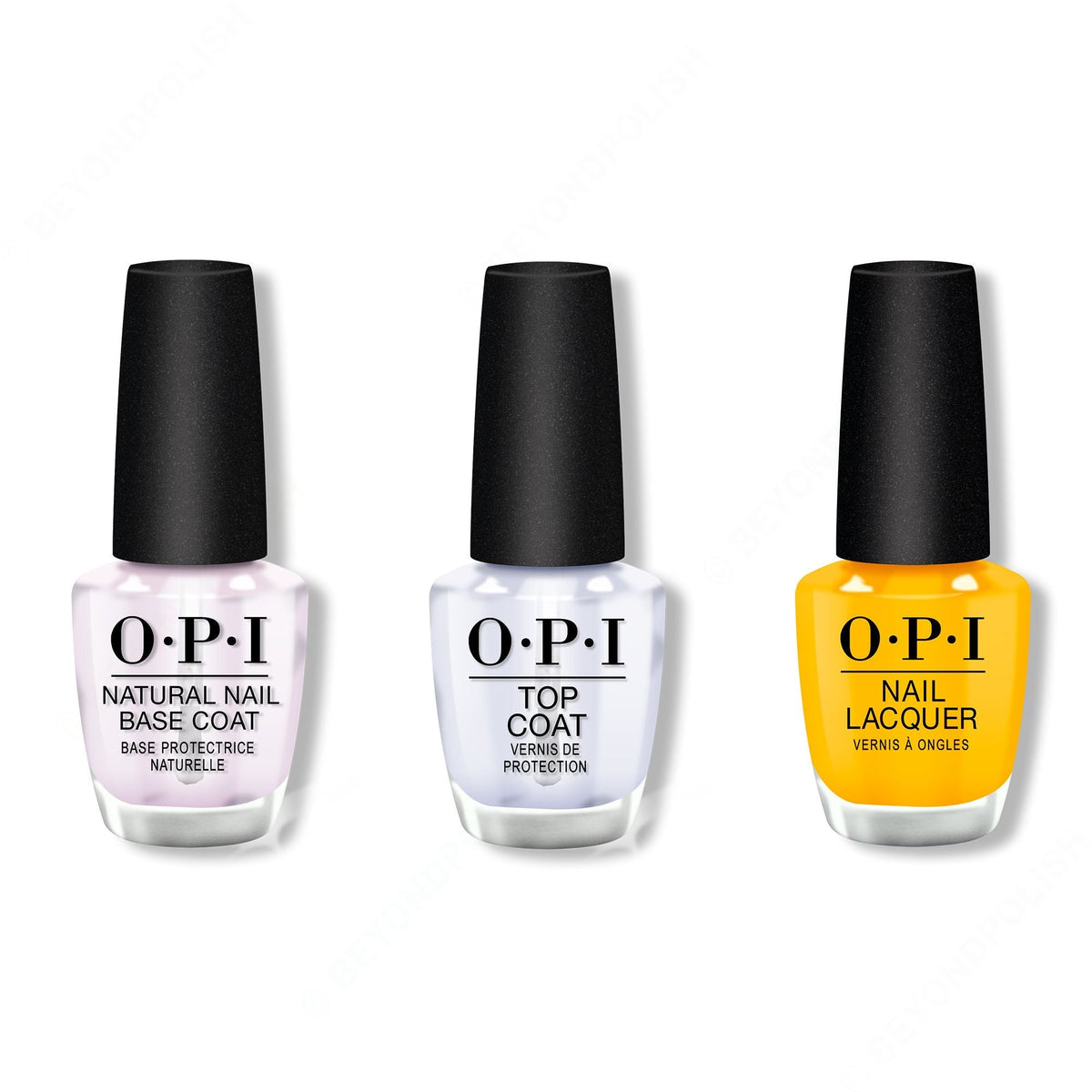 OPI - Nail Lacquer Combo - Base, Top & Sun, Sea, and Sand in My Pants 0.5 oz