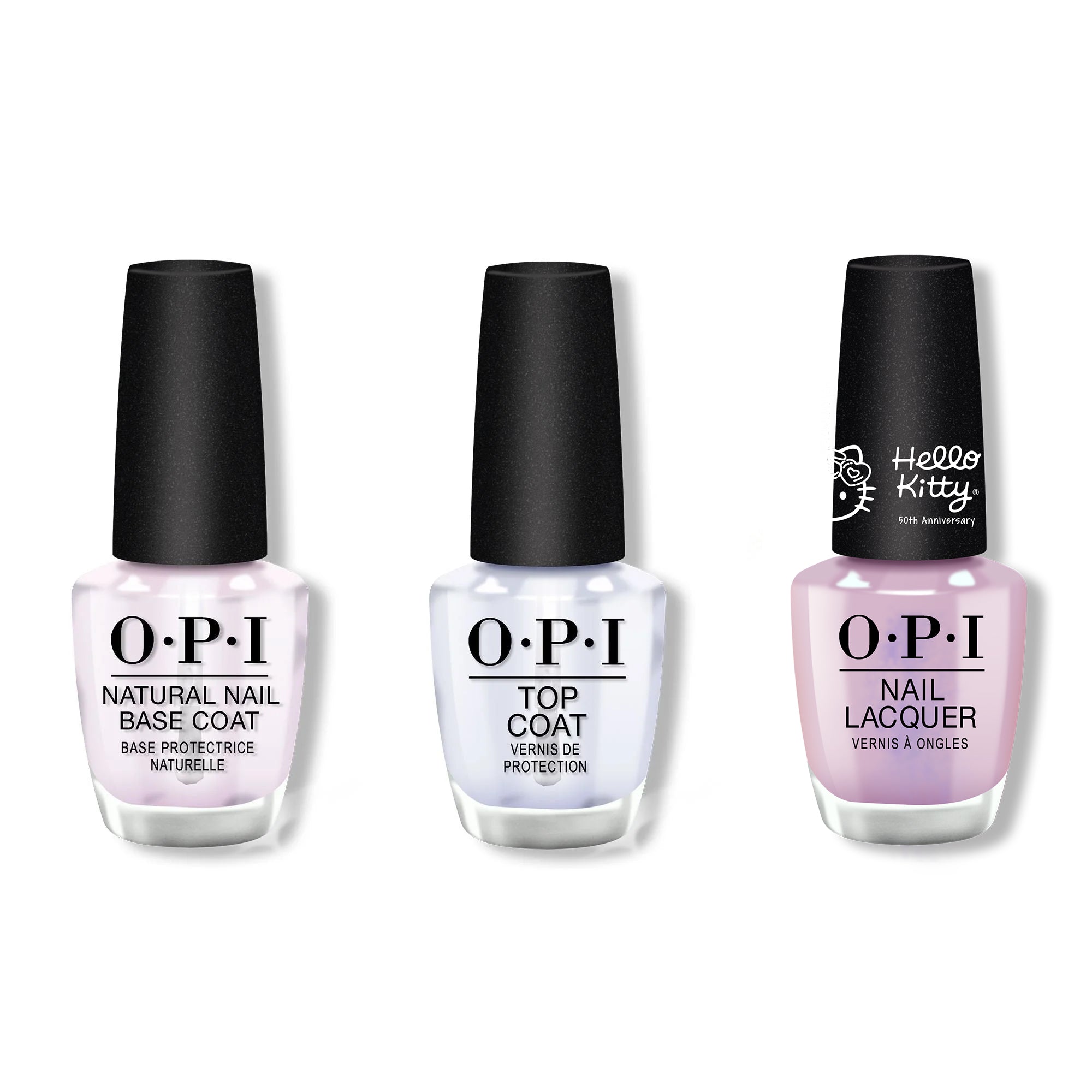 OPI - Nail Lacquer Combo - Base, Top & Supercute Color - Professional Care