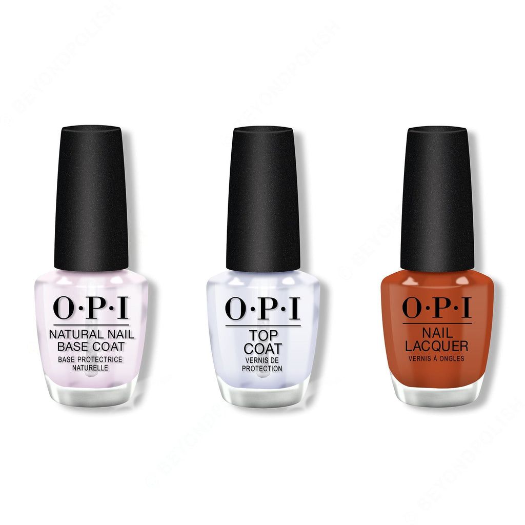 OPI - Nail Lacquer Combo - Base, Top & Suzi Needs a Loch-smith 0.5 oz - Professional Care