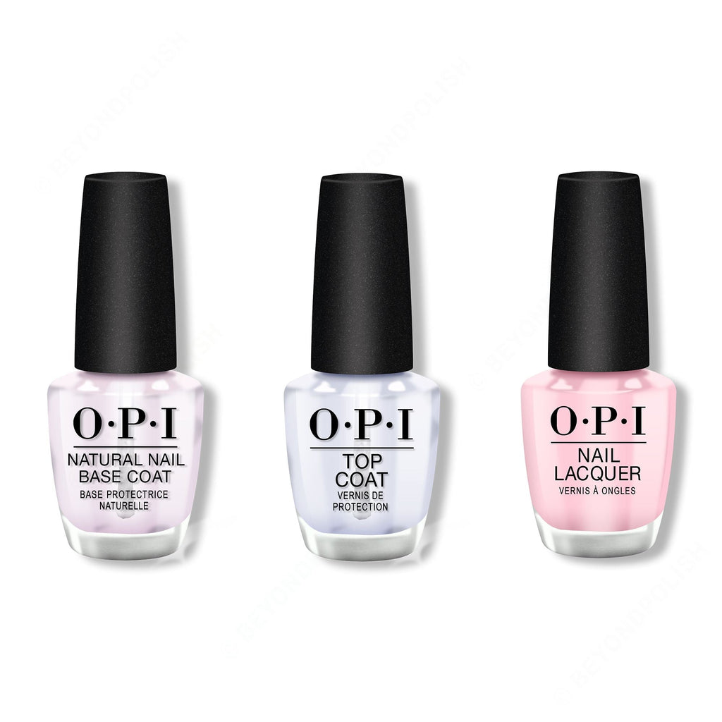 OPI - Nail Lacquer Combo - Base, Top & Suzi Shops & Island Hops 0.5 oz - Professional Care