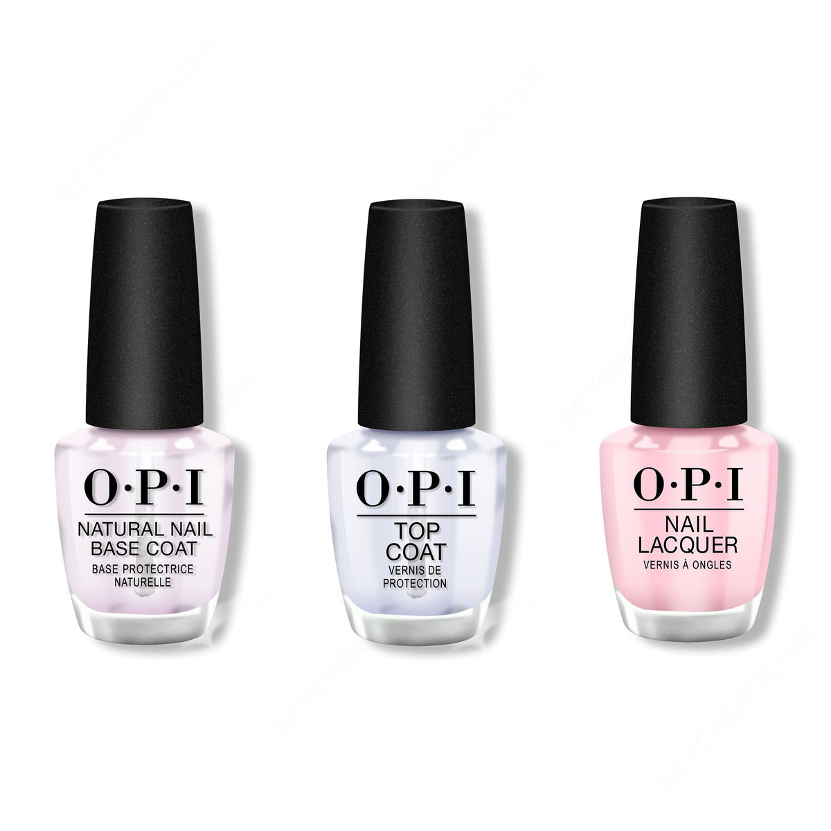 OPI - Nail Lacquer Combo - Base, Top & Suzi Shops & Island Hops 0.5 oz - Professional Care