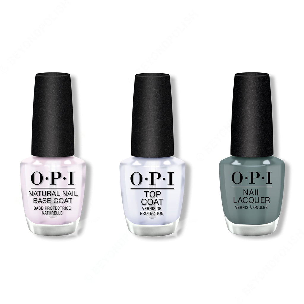 OPI - Nail Lacquer Combo - Base, Top & Suzi Talks With Her Hands 0.5 oz - Professional Care