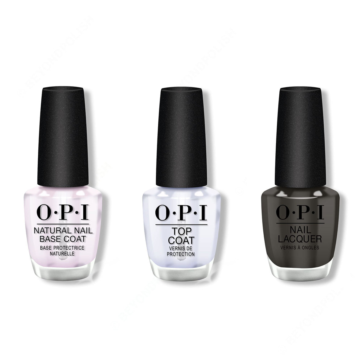 OPI - Nail Lacquer Combo - Base, Top & Suzi The First Lady of Nails 0.5 oz - Professional Care
