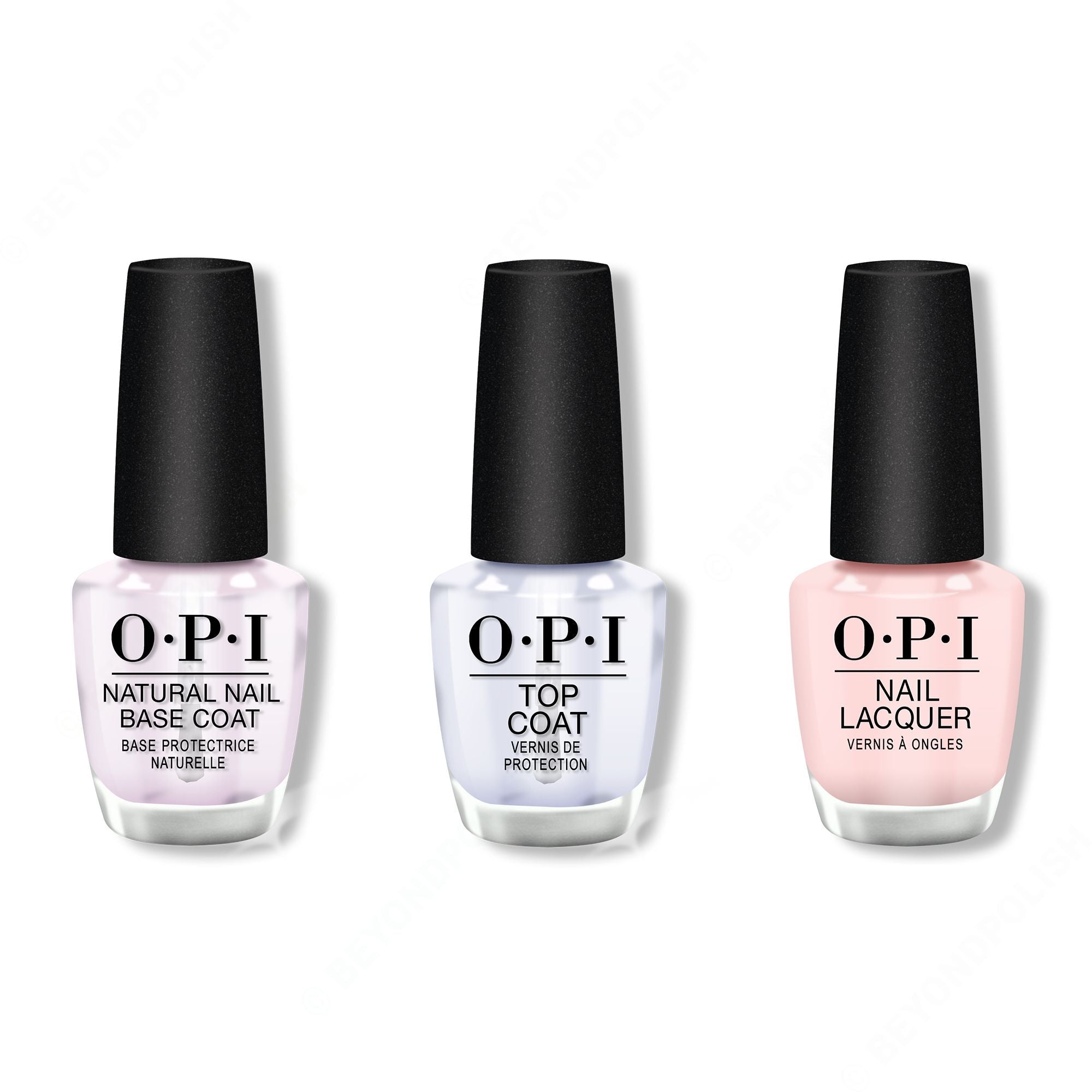 OPI - Nail Lacquer Combo - Base, Top & Sweet Heart 0.5 oz - Professional Care
