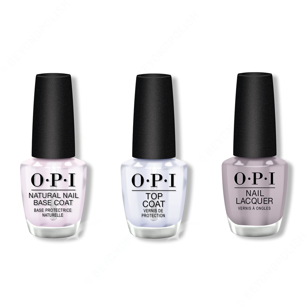 OPI - Nail Lacquer Combo - Base, Top & Taupe-less Beach 0.5 oz - Professional Care