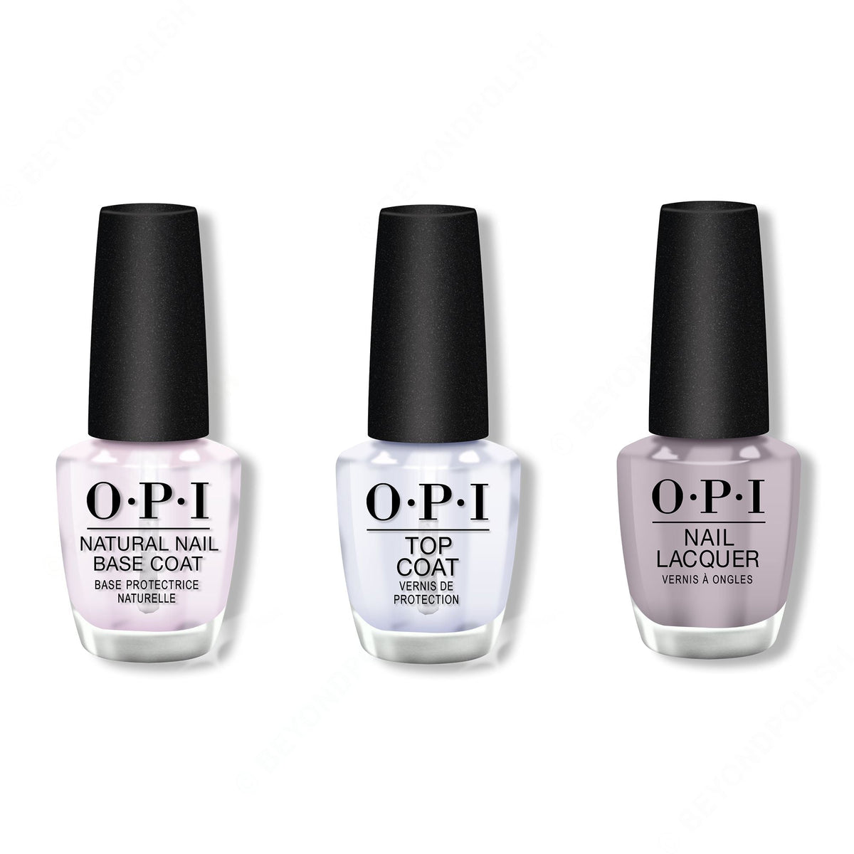 OPI - Nail Lacquer Combo - Base, Top & Taupe-less Beach 0.5 oz - Professional Care