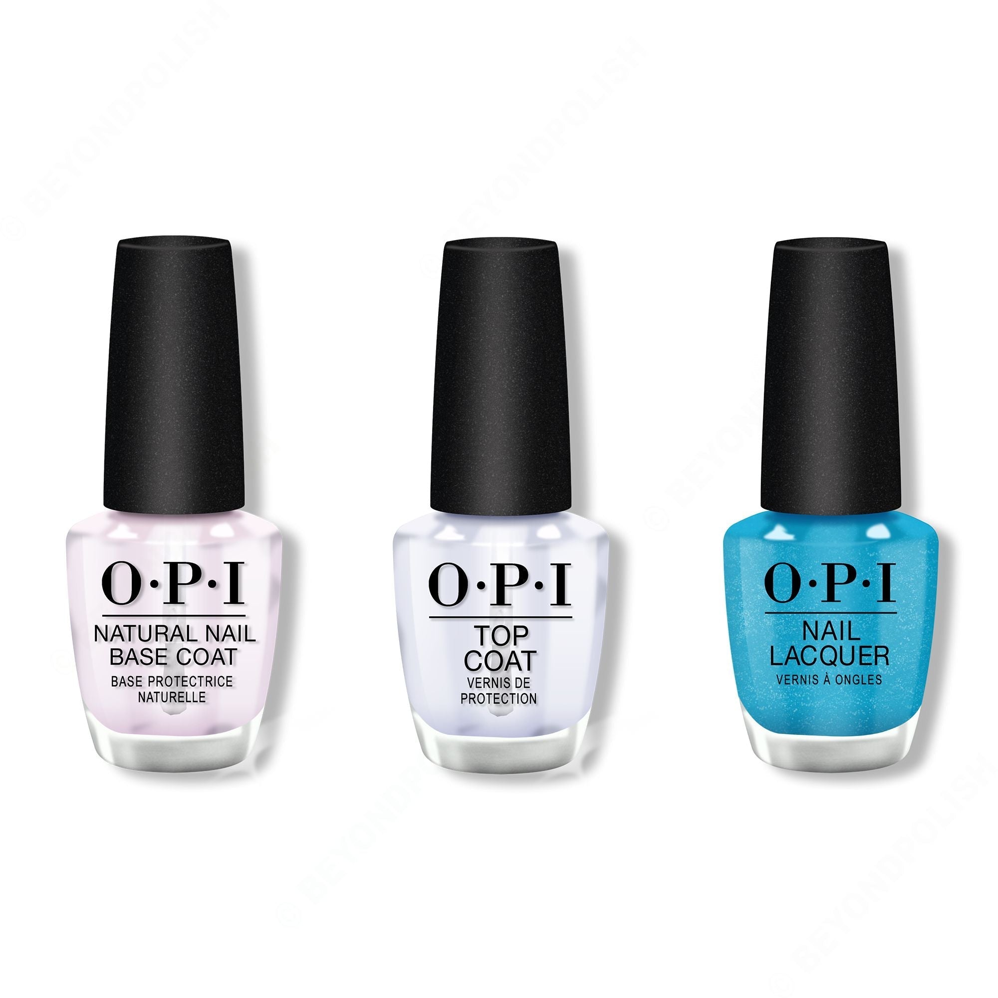 OPI - Nail Lacquer Combo - Base, Top & Teal the Cows Come Home 0.5 oz - Professional Care
