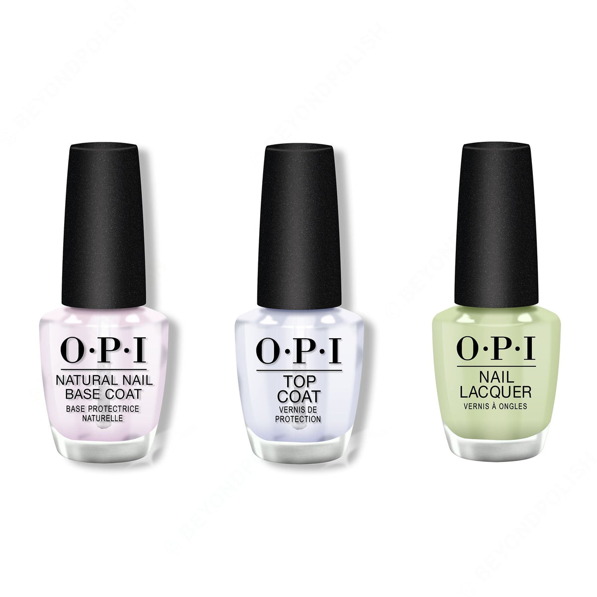 OPI - Nail Lacquer Combo - Base, Top & The Pass is Always Greener - Professional Care