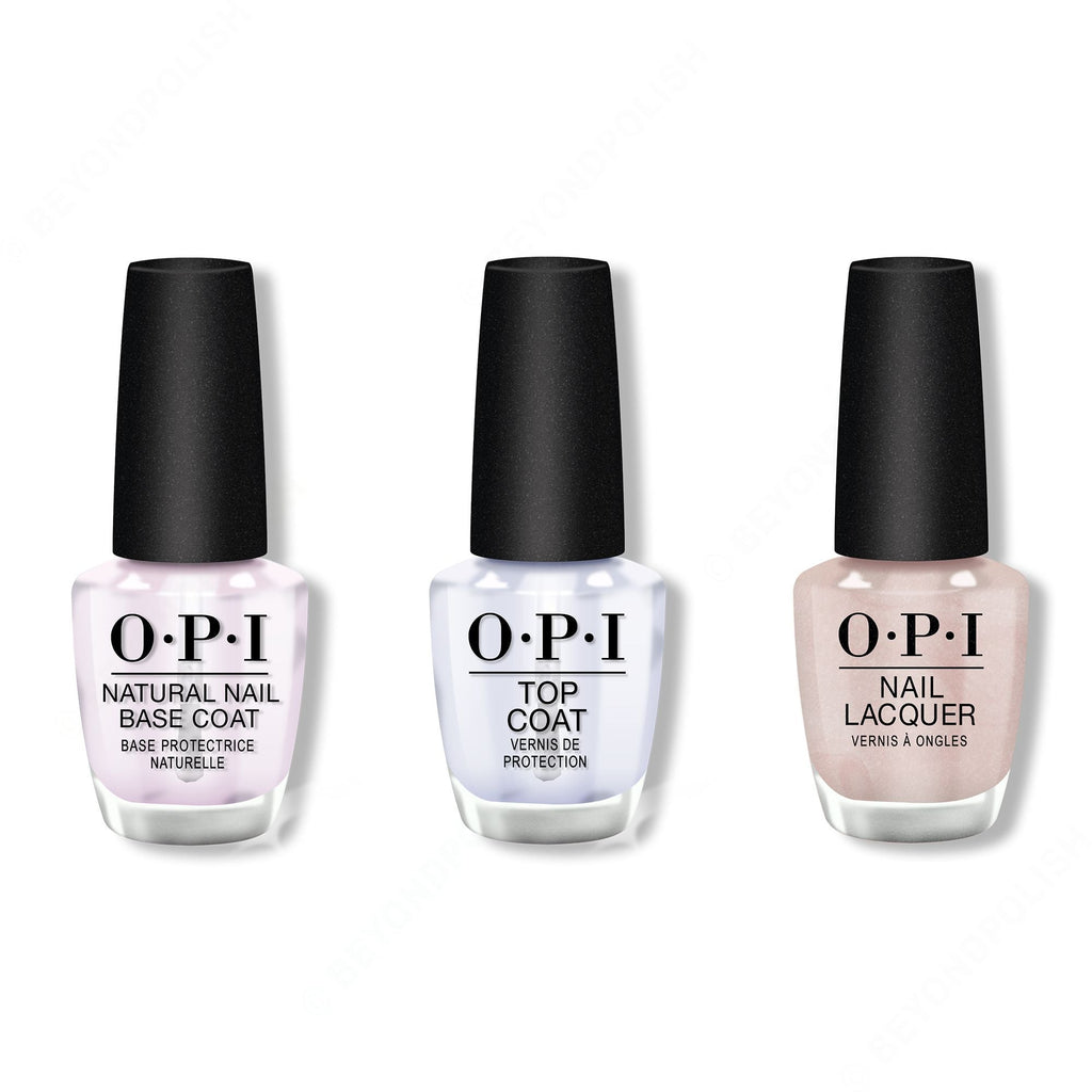 OPI - Nail Lacquer Combo - Base, Top & Throw Me a Kiss 0.5 oz - Professional Care