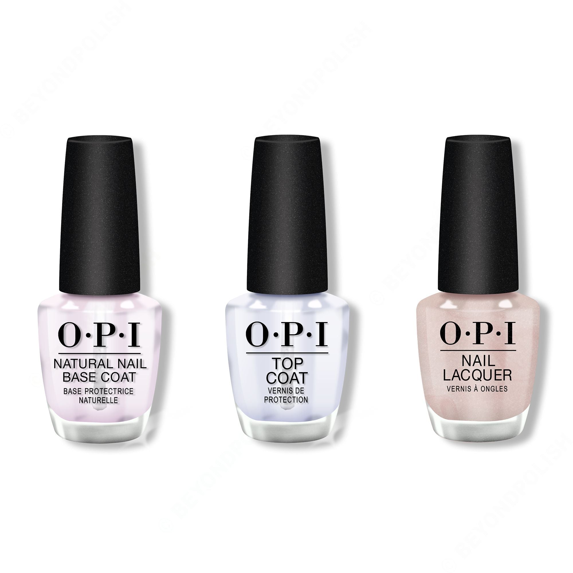 OPI - Nail Lacquer Combo - Base, Top & Throw Me a Kiss 0.5 oz - Professional Care