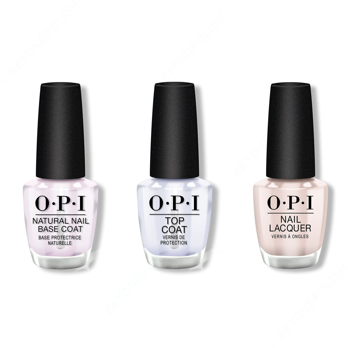 OPI - Nail Lacquer Combo - Base, Top & Tiramisu for Two 0.5 oz - Professional Care