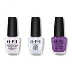 OPI - Nail Lacquer Combo - Base, Top & Violet Visionary - Professional Care