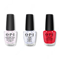 OPI - Nail Lacquer Combo - Base, Top & We Seafood and Eat It 0.5 oz - Professional Care