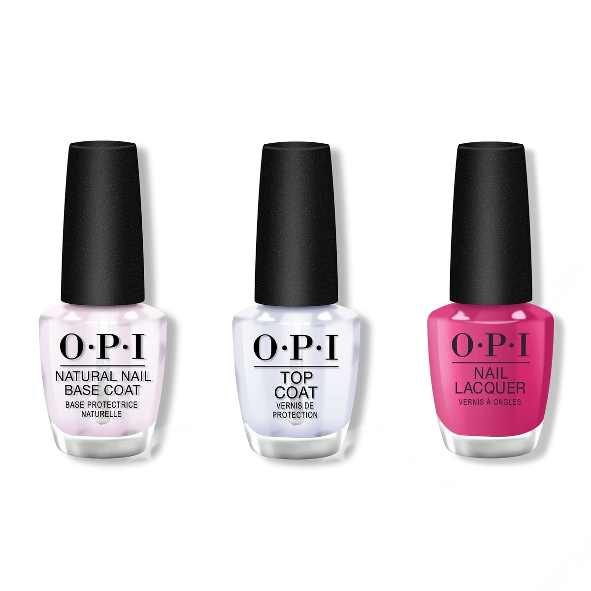 OPI - Nail Lacquer Combo - Base, Top & Without a Pout - Professional Care