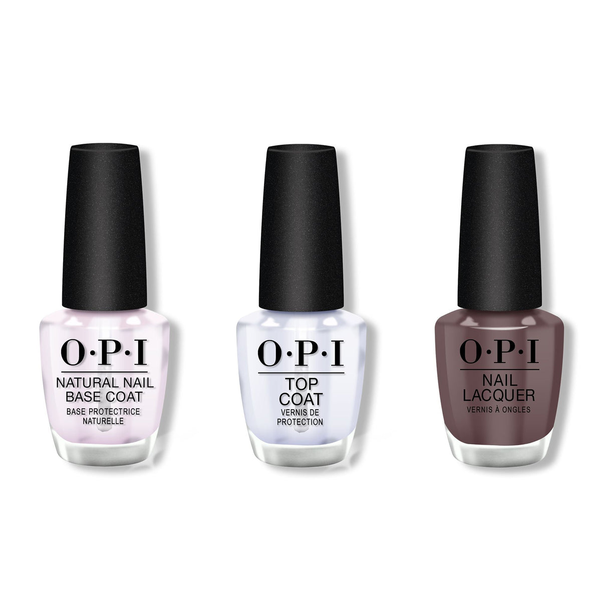 OPI - Nail Lacquer Combo - Base, Top & You Don't Know Jacques! 0.5 oz - Professional Care